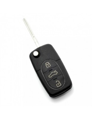 Carcasa cheie tip briceag Audi cu 3+1 butoane, buton panica foto