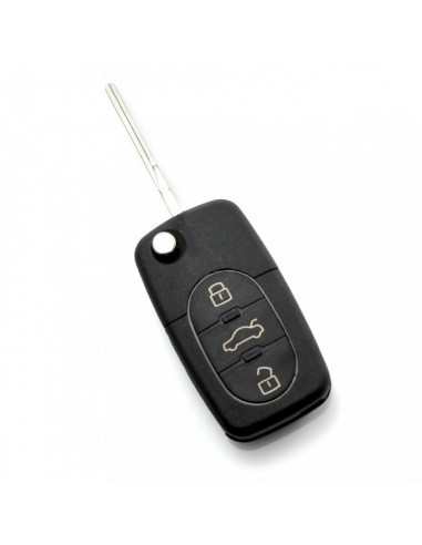 Carcasa cheie tip briceag Audi cu 3+1 butoane, buton panica