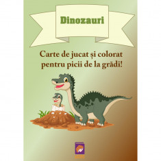 Dinozauri. Carte de jucat si colorat pentru picii de la gradi!, Delia Tautan