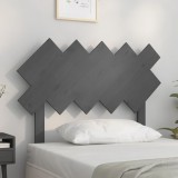 Cumpara ieftin Tăblie de pat, gri, 104x3x80,5 cm, lemn masiv de pin