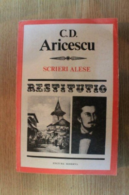 SCRIERI ALESE de C.D ARICESCU , 1982 foto