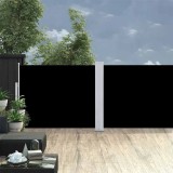 Cumpara ieftin Copertină laterală retractabilă de terasă, negru, 140 x 1200 cm