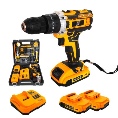Masina de gaurit si insurubat cu 2 acumulatori 24 V incarcator 30 accesorii incluse foto