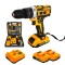 Masina de gaurit si insurubat cu 2 acumulatori 24 V incarcator 30 accesorii incluse