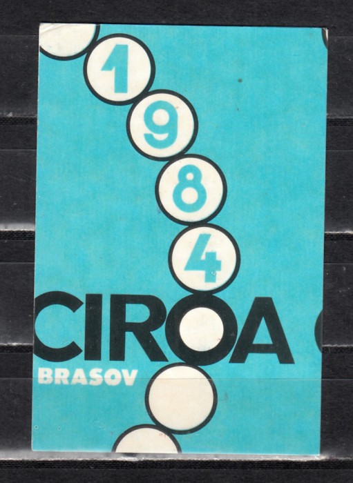 C9 19 - 1984 - Calendar de buzunar - reclama - CIROA - Brasov