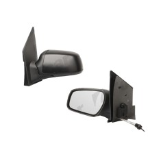 Oglinda exterioara Ford Fiesta (Jhs) 10.2005-09.2008 partea stanga Best Auto Vest crom convex carcasa neagra reglare parghie fara incalzire