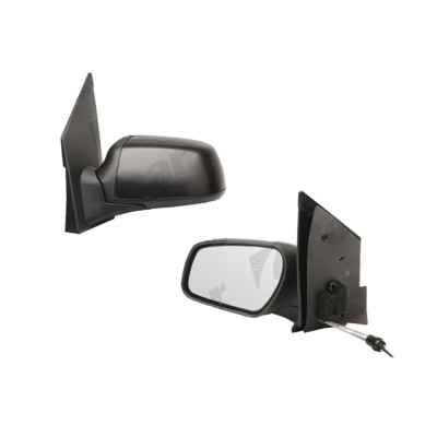 Oglinda exterioara Ford Fiesta (Jhs) 10.2005-09.2008 partea stanga Best Auto Vest crom convex carcasa neagra reglare parghie fara incalzire foto