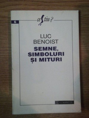 SEMNE , SIMBOLURI SI MITURI de LUC BENOIST , 1975 foto