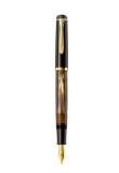 Stilou classic m200 f, cu piston, penita din otel inoxidabil placat cu aur,