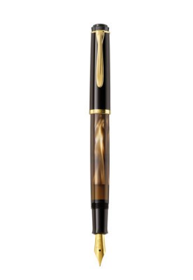Stilou classic m200 f, cu piston, penita din otel inoxidabil placat cu aur, foto