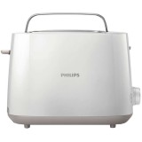 Prajitor de paine Daily Collection HD2581/00, 750 W, 2 felii, 8 setari rumenire, grill, functie reincalzire si dezghetare, alb, Philips