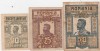 ROMANIA 10 BANI 1917, 25 BANI 1917, 50 BANI 1917 Ferdinand VF