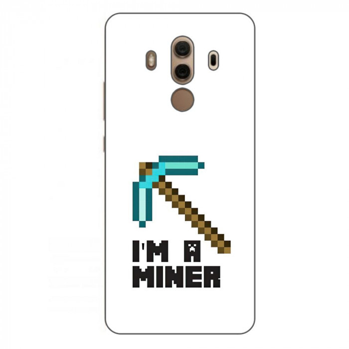 Husa compatibila cu Huawei Mate 10 Pro Silicon Gel Tpu Model Minecraft Miner