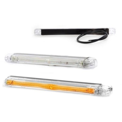 Lampa gabarit auto BestAutoVest 12V/ 24V cu LED dreptunghiulara Portocaliu 237x20x22mm , cu cablu, 1 buc. foto