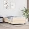 vidaXL Cadru de pat box spring, crem, 80x200 cm, textil