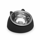 Castron de hrănire pentru pisici - 165 x 100 mm - negru
