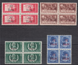 1952 LP 293 CENTENARUL NASTERII I.L.CARAGIALE SUPRATIPAR BLOCURI DE 4 MNH