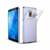 Husa Transparenta Samsung Galaxy A6 Plus MyStyle TPU Slim 0.3mm Silicon, Protectie Zgarieturi, Socuri, Flexibila