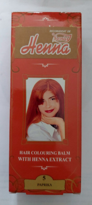 Balsam colorant par henna sonia nr.5 - paprika 75gr kian cosmetics