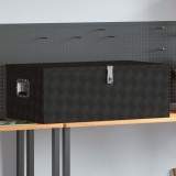 VidaXL Cutie de depozitare, negru, 100x55x37 cm, aluminiu 152257