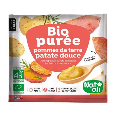 Piure Instant de Cartofi si Cartofi Dulci Eco 30 grame Nat-Ali foto