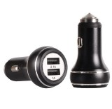 Incarcator auto Aluminum Tel1 dual USB max. 3.1A negru, De masina