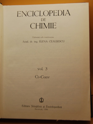 Enciclopedia de chimie, vol. 3 foto