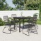 Set mobilier de gradina, 5 piese, negru, ratan PVC GartenMobel Dekor