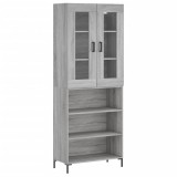 Cumpara ieftin Dulap inalt, gri sonoma, 69,5x34x180 cm, lemn compozit