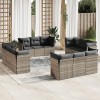 Gossi set canapele de gradina cu perne, 12piese gri deschis poliratan