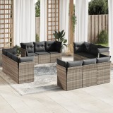 Gossi set canapele de gradina cu perne, 12piese gri deschis poliratan