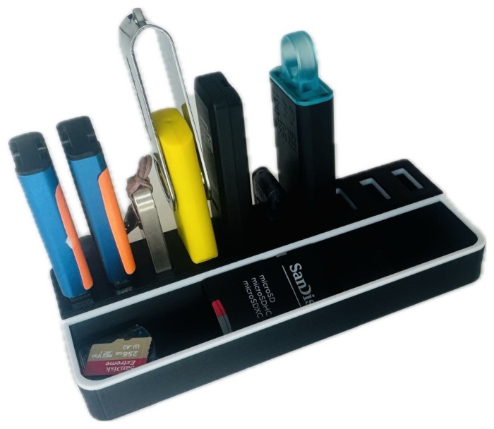 Organizator USB Model Dudi, Negru