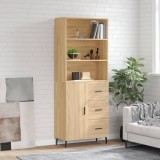 vidaXL Dulap &icirc;nalt, stejar sonoma, 69,5x34x180 cm, lemn compozit