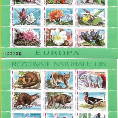 Colite Rezervatii naturale din Europa - fauna si flora (blocuri), 1987 - NEOBL.