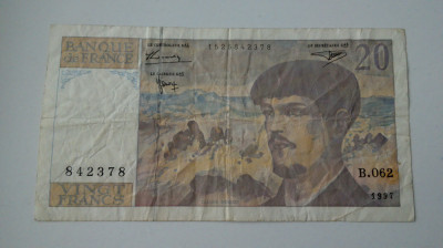 BANCNOTA FRANTA 20 FRANCI 1997 foto