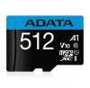 Card Memorie MicroSDXC Adata 512GB, 100MB/s, Clasa 10, UHS-I + Adaptor