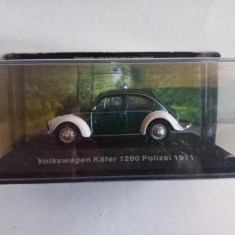 Macheta Volkswagen Kafer 1200 Polizei - 1971 1:43 Deagostini Volkswagen