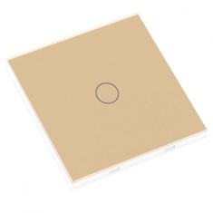 Intrerupator inteligent fara fir cu touch, Wifi, 1 canal, Auriu