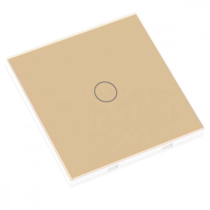 Intrerupator inteligent fara fir cu touch, Wifi, 1 canal, Auriu