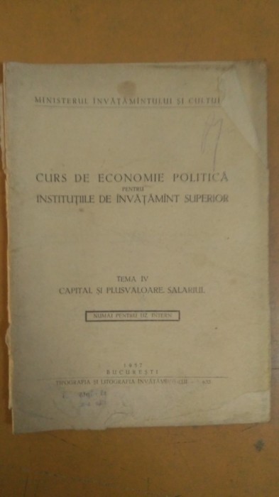 Curs de economie politică pentru instituțiile de &icirc;nvățăm&acirc;nt superior 1957 041