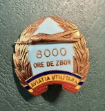 Insigna aviatie utilitara RSR 8000 ore de zbor