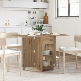 vidaXL Masă de dining 115 x 70 x 75 cm Lemn prelucrat Stejar Artizanal 8006036