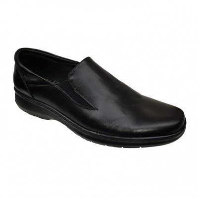 Pantofi lati usori piele naturala negri talpa EPA 39-48 foto