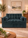 Canapea extensibila 2 locuri Catifea Verde Model One 140x77x90 cm Spatiu dormit 120x175 cm Tapitata Living