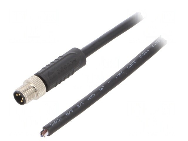 Conector M8 tată 4 pini cu cablu și manșon
