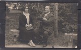 Foto tip Carte Postala Romania - cuplu in parc 1930, Circulata, Fotografie