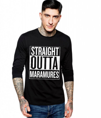 Bluza barbati neagra - Straight Outta Maramures - M foto