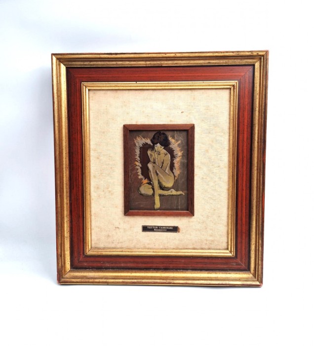 serigrafie pe placa de argint 800 NUD Senzatii de Vettor Cassinari Marcello