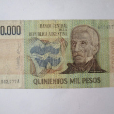 Rara! Argentina 500000 Pesos 1981