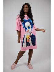 ROCHIE MIDI OVERSIZE CU MANECA SCURTA BLUE DIPTIQUE TALIE UNICA Multicolora